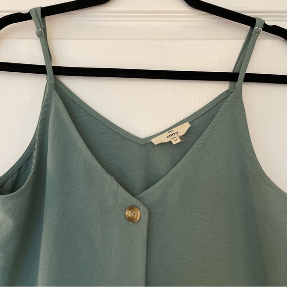 ENTRO | Button Front Adjustable Strap Camisole (New w/o Tags) - Size M - Picture 2 of 6